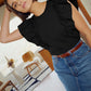 Para boxy tee in jet black