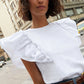 Para boxy tee in optic white