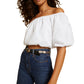 Sonali bubble hem top in white