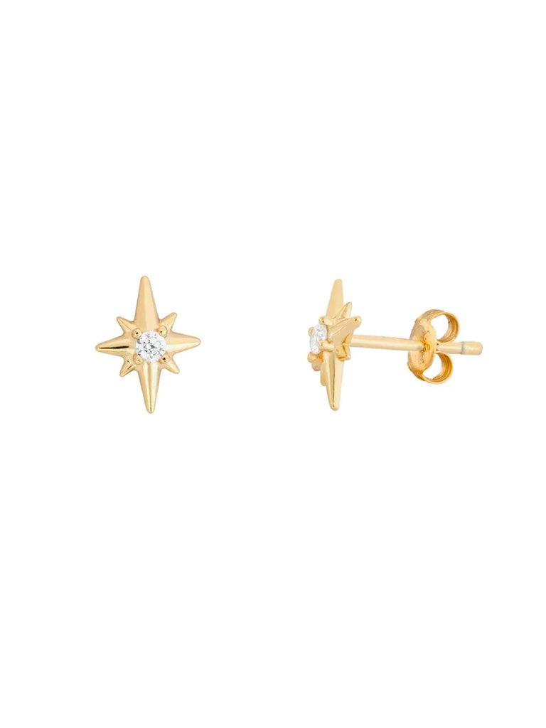 Gold orion stud earrings