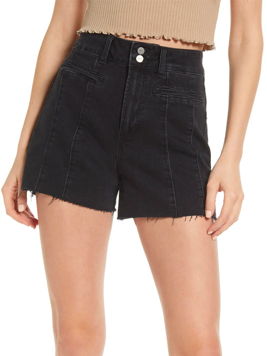 Dani vintage seamed shorts with raw hem in night cloud