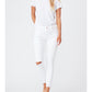 Hoxton ankle skinny with raw hem in blanchette destructed