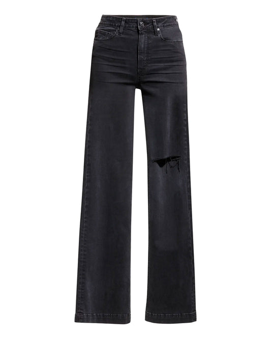 Leenah wide leg in blacktop destructed