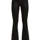 Lou lou high rise flare in black fog luxe coated