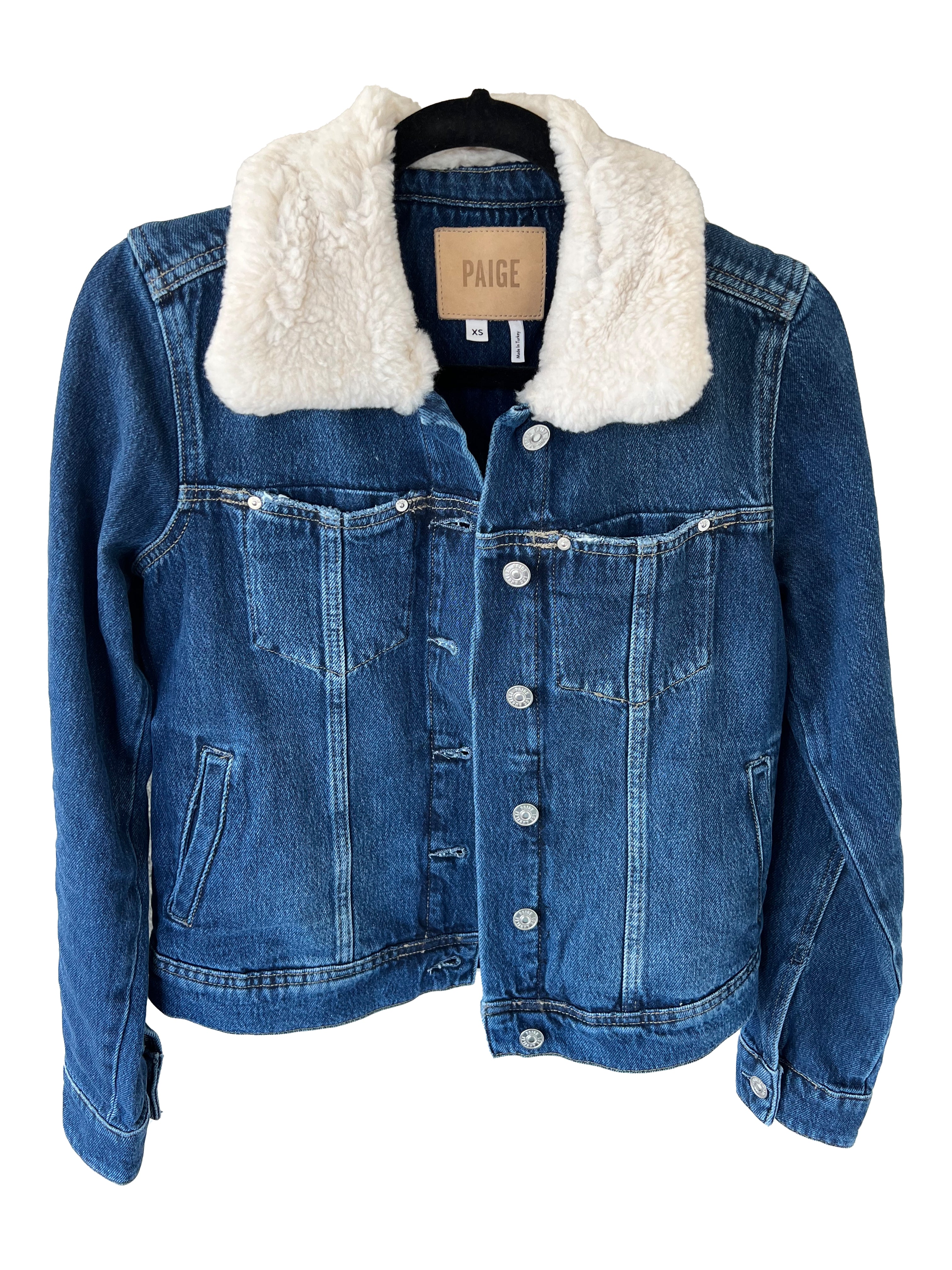 Rowan shearling jacket in jamee distressed