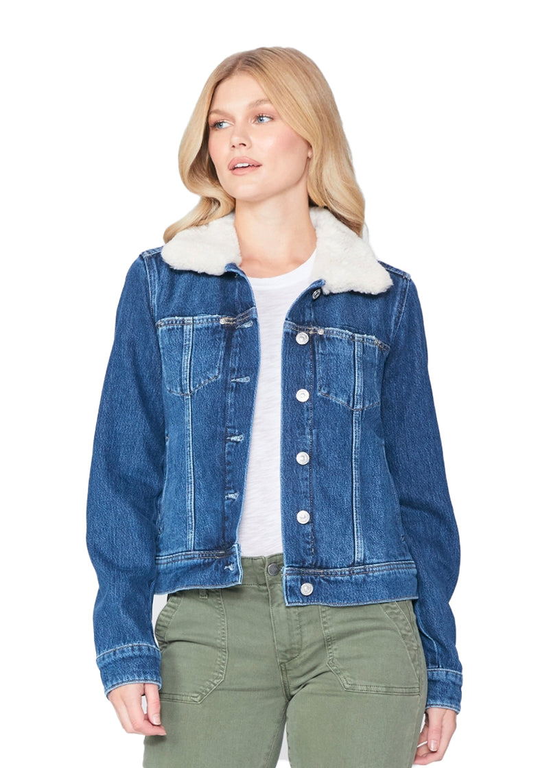 Rowan shearling jacket in jamee distressed - Main Image