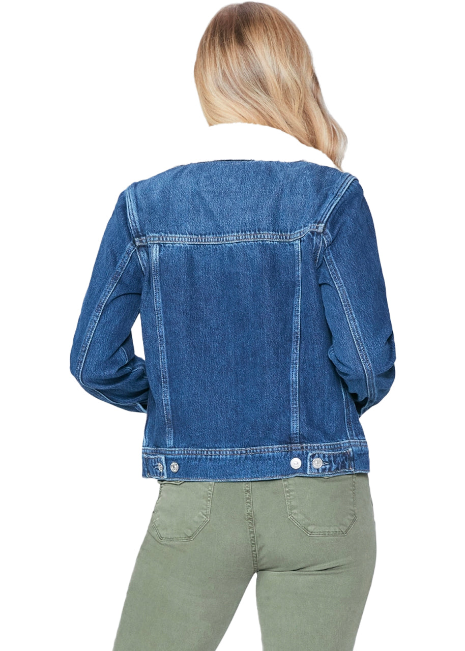 Rowan shearling jacket in jamee distressed