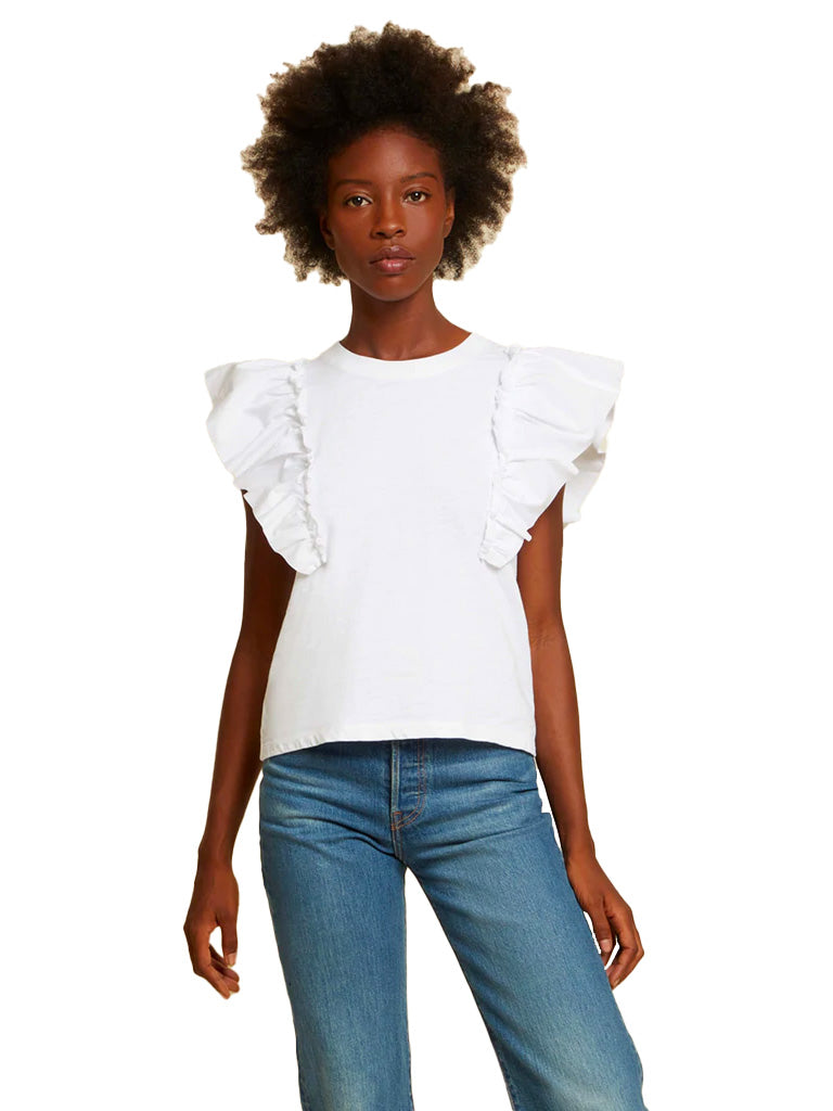 Para boxy tee in optic white