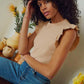 Paulette tank in toasted marshmallow
