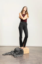 Alexa high rise slim flare in dark sky