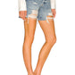 Devin high rise mom cut off shorts in lucca distressed