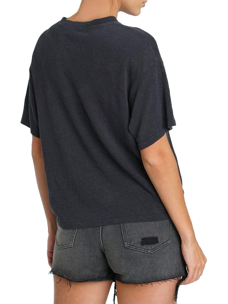 Palmer hemp boxy tee in black stone