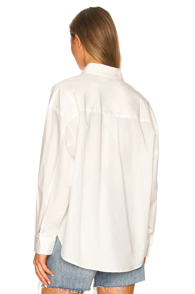 Sloane button down shirt in le blanc