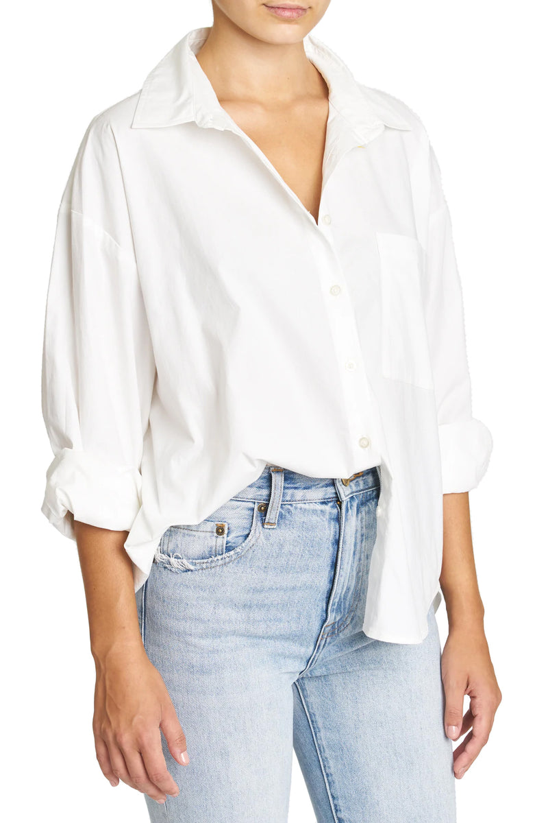 Sloane button down shirt in le blanc