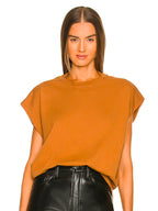 Trina cut off muscle tee in spicy brown