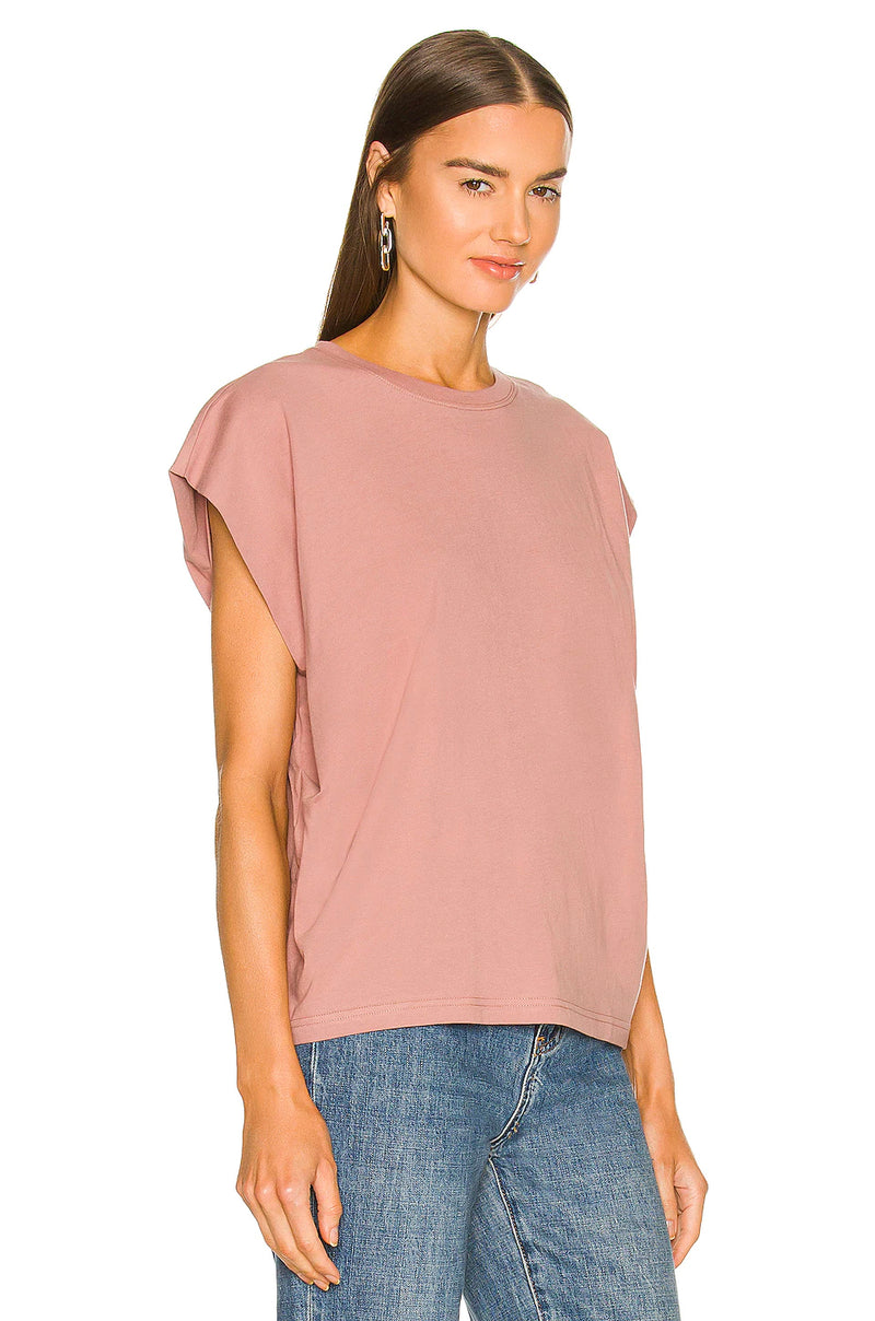 Trina cut off muscle tee in mauve