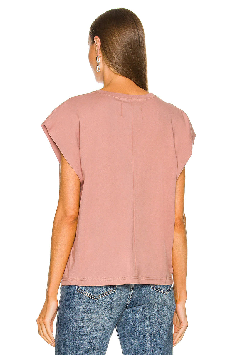 Trina cut off muscle tee in mauve