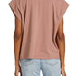 Trina cut off muscle tee in mauve