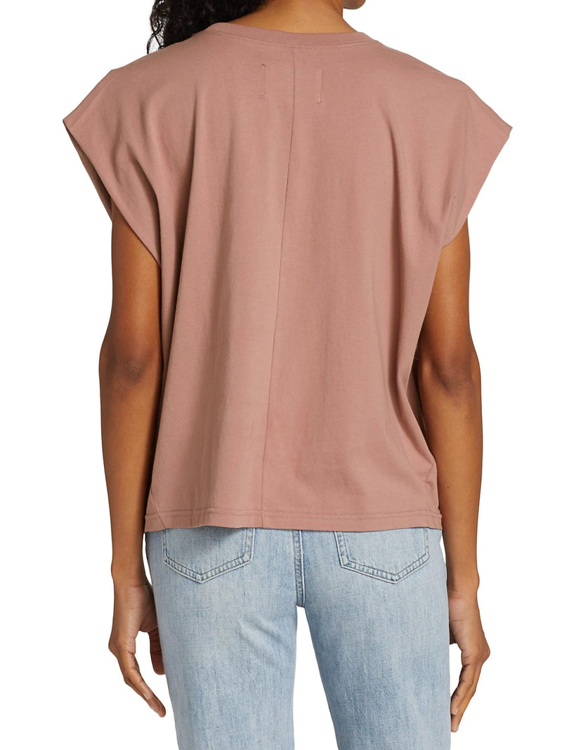 Trina cut off muscle tee in mauve