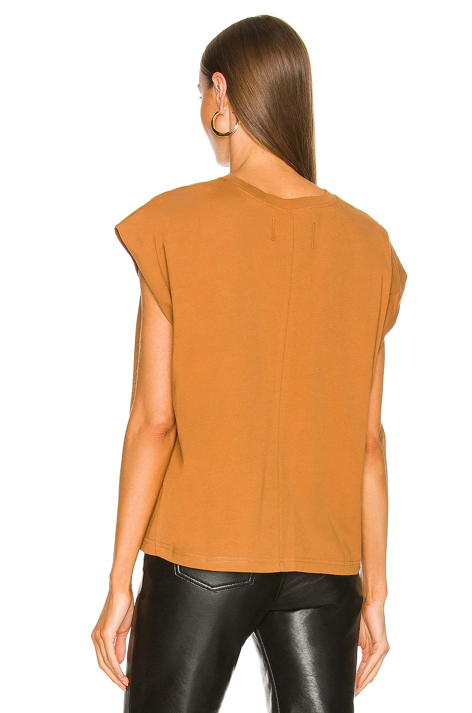 Trina cut off muscle tee in spicy brown