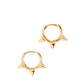 Gold revolver huggie earrings
