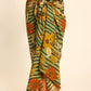 Sarong in sunflower stripe moss green