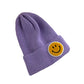 Smiley beanie in purple