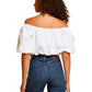 Sonali bubble hem top in white