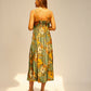 Sophie dress in sunflower stripe moss green
