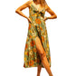 Sophie dress in sunflower stripe moss green