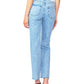 Stella straight with seamed belt loops in gnarley destructed