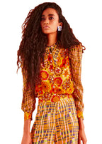 Tangiri blouse in yellow multi