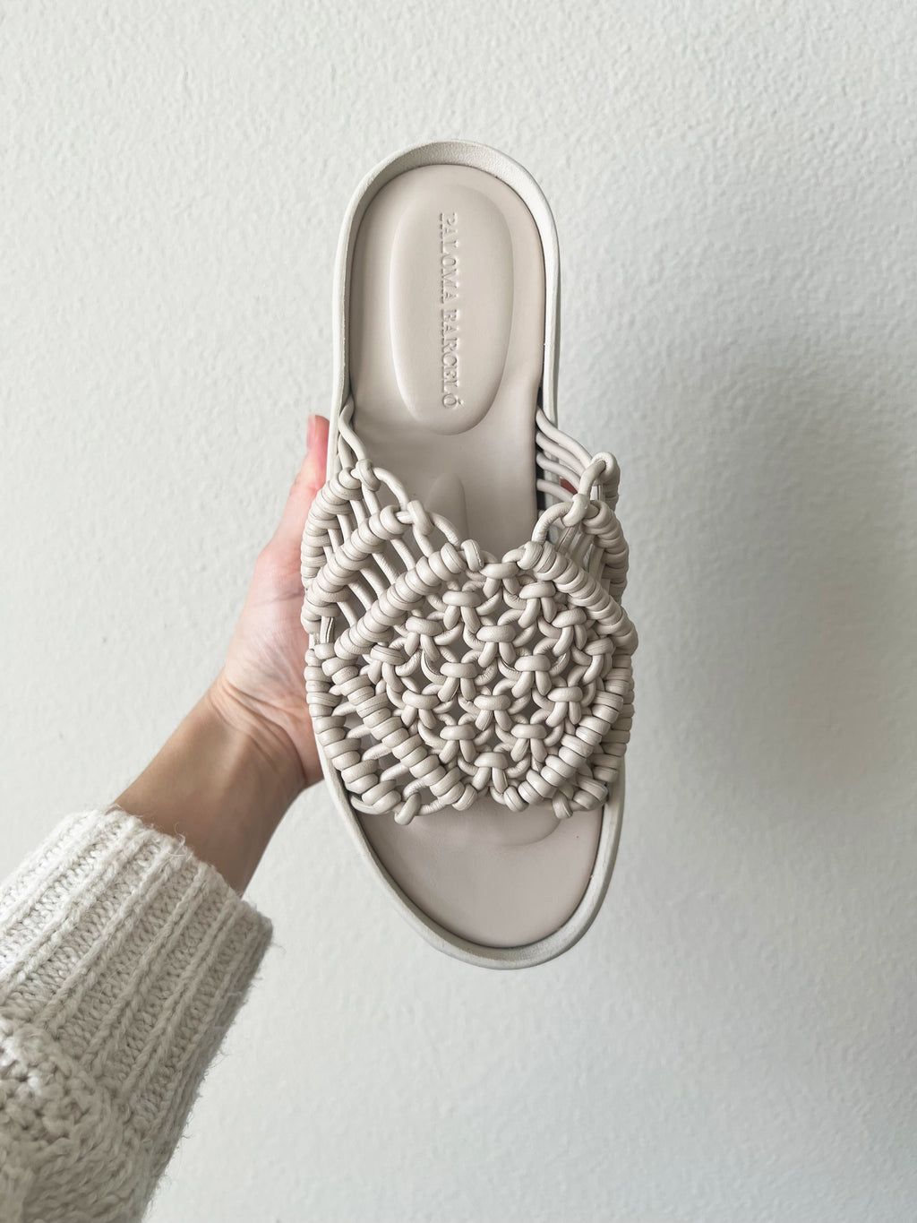 Tiu platform slide in napa ivory