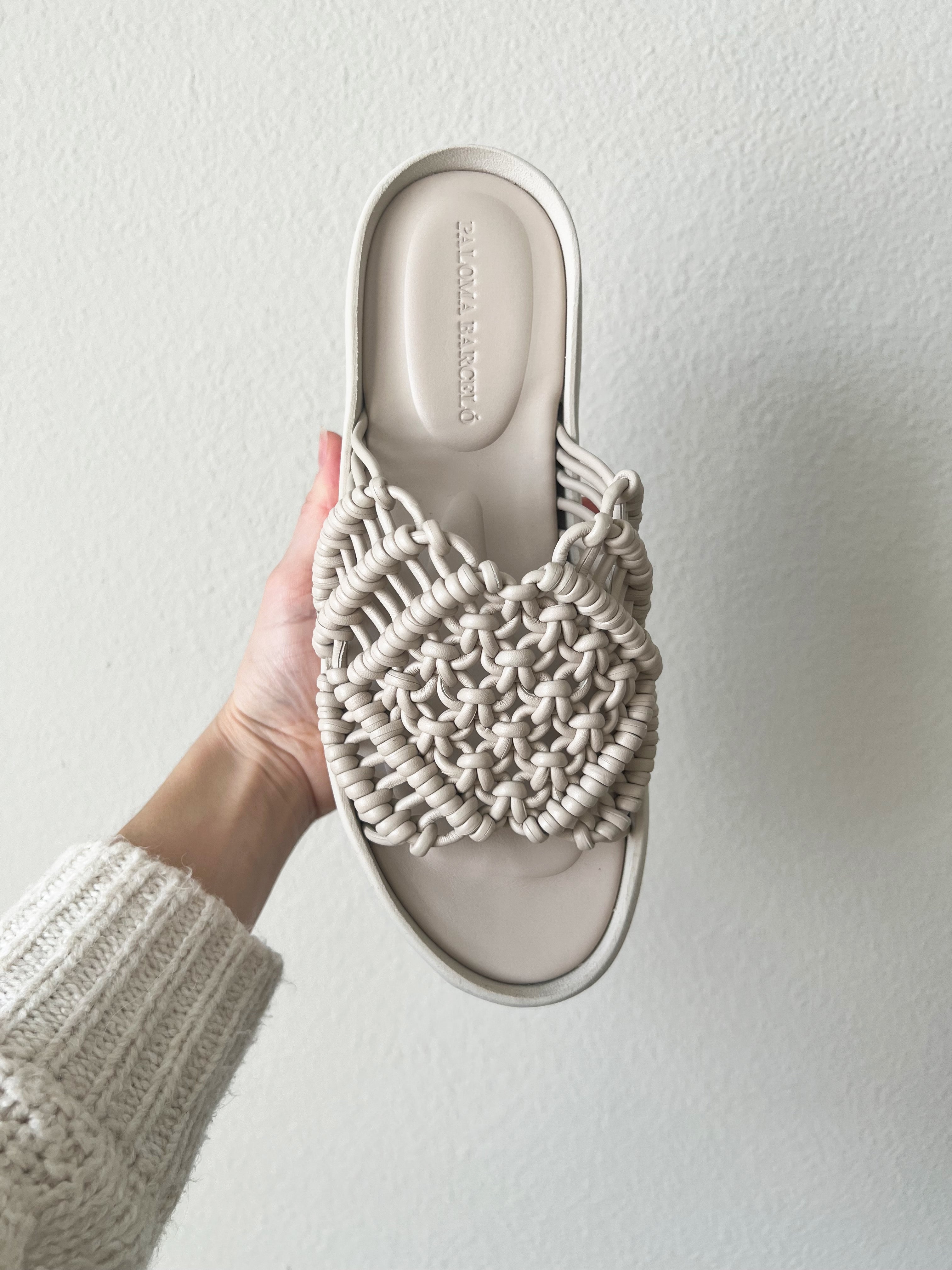Tiu platform slide in napa ivory