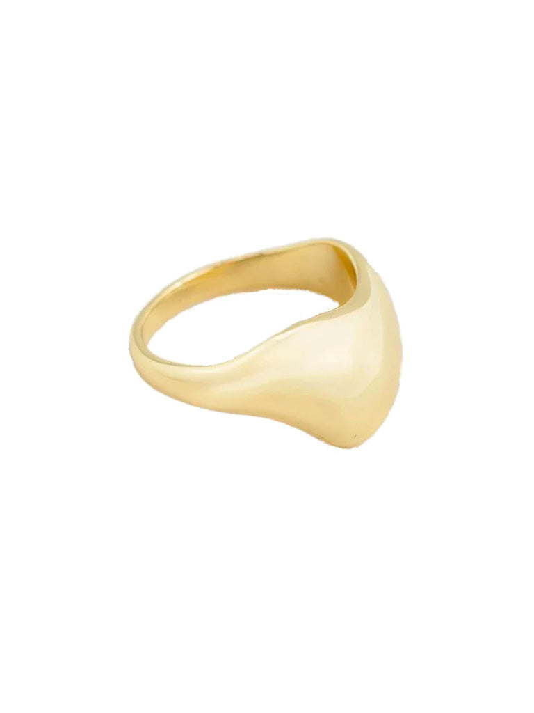 Gold armor dome ring