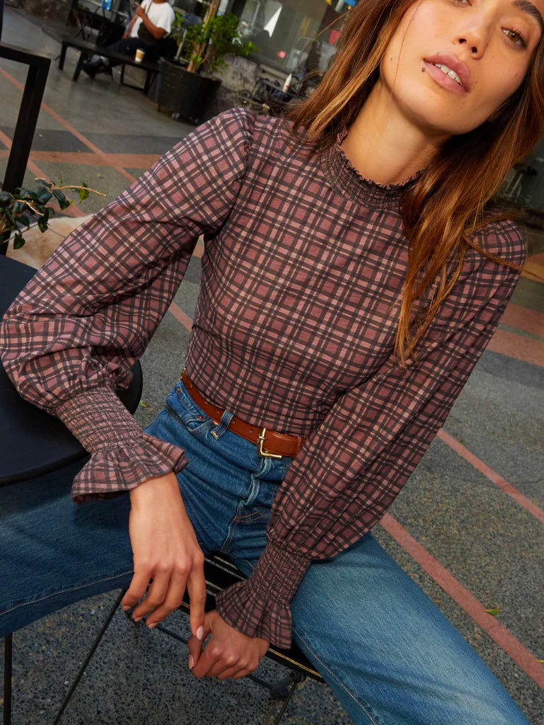 Violet prim and proper tee in tartan